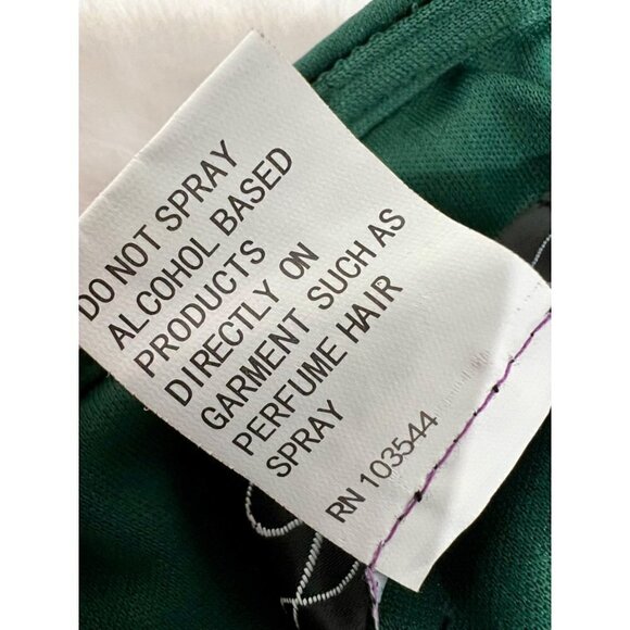 La Femme Size 10 Sequin Long Sleeve Back Cutout Gown Emerald Green *Thread Pull* - Picture 13 of 14